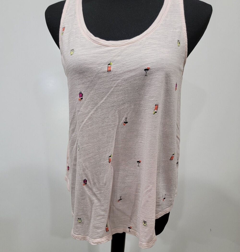 Mixed Cocktail Drink All Over Graphic Tank Top Resort Wear Bachelorette Vacation
